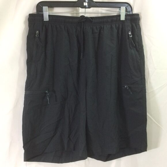 NEW Santiny Women’s Lightweight Cargo Shorts Black Large Zipper Pockets Bermuda - Picture 3 of 5